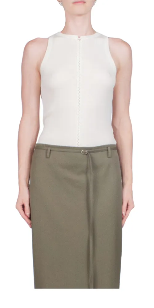 Stitch Detail Tank sold by Maison Rogue