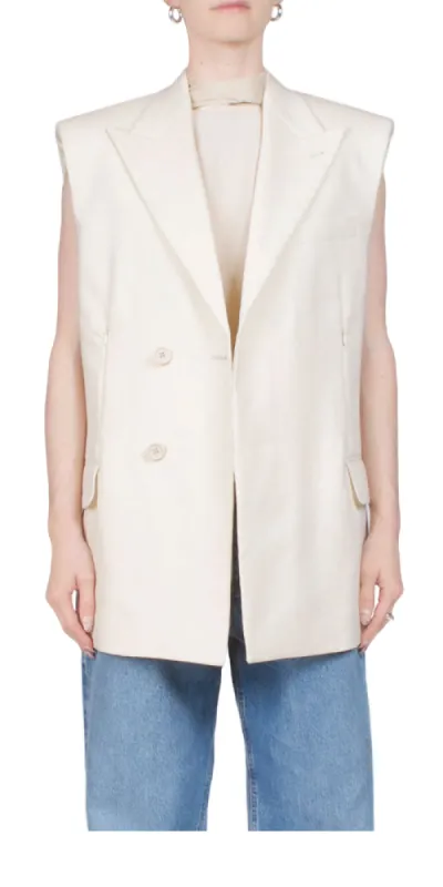 Sleeveless Car Blazer Summer Sand made by Maison Rogue