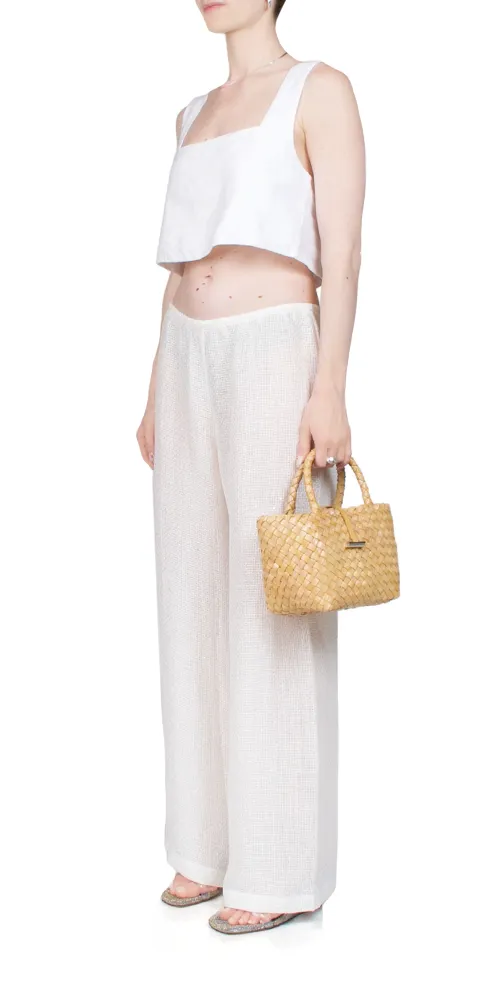 Stella Wide Leg Sequin Linen Pant sold by Maison Rogue product image thumbnail 2