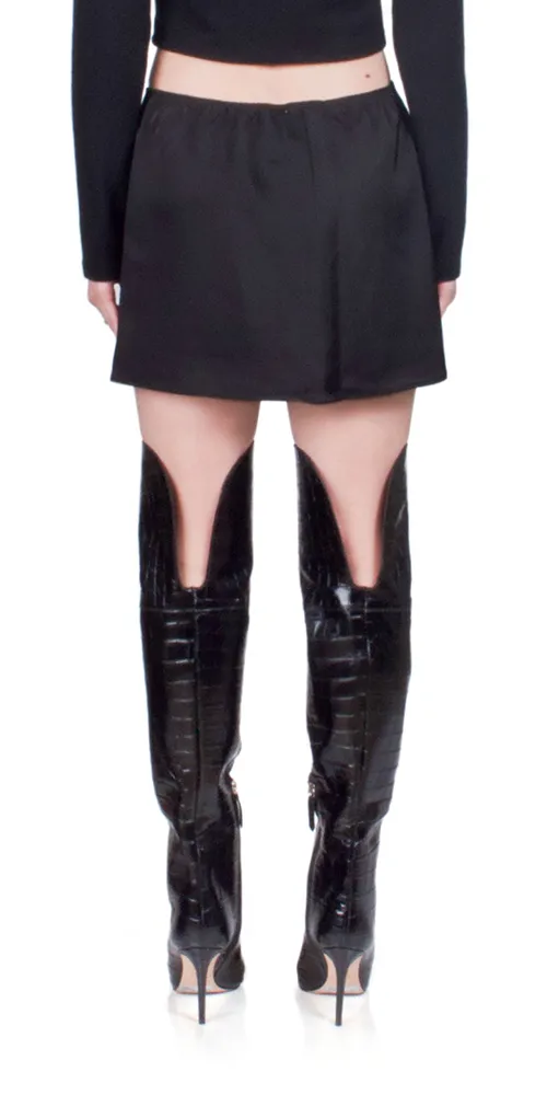 Barb Mini Skirt Black sold by Maison Rogue product image thumbnail 3