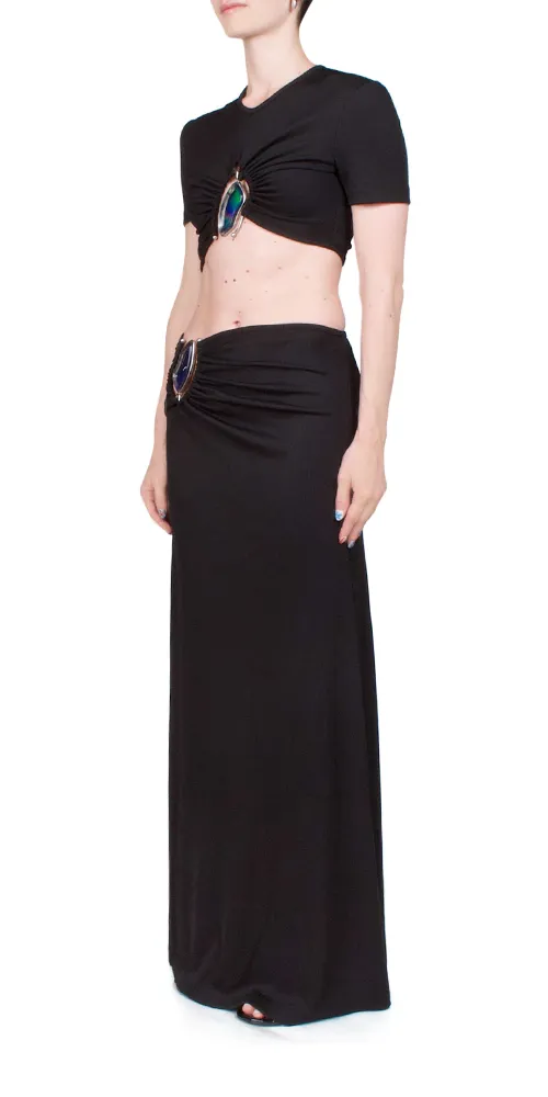 Moodstone Ruched Skirt sold by Maison Rogue product image thumbnail 2