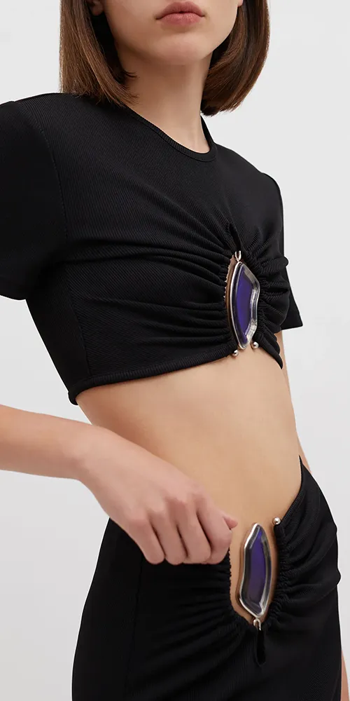 Moodstone Ruched Skirt sold by Maison Rogue product image thumbnail 4