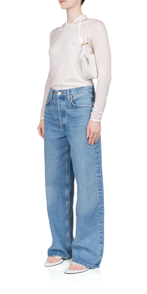 Semi Sheer Loop Top White sold by Maison Rogue product image thumbnail 2