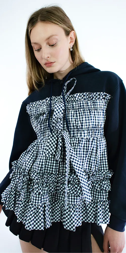 Esther Hoodie Navy sold by Maison Rogue product image thumbnail 2