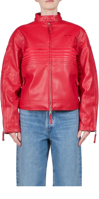 The Racer Faux Leather Jacket sold by Maison Rogue