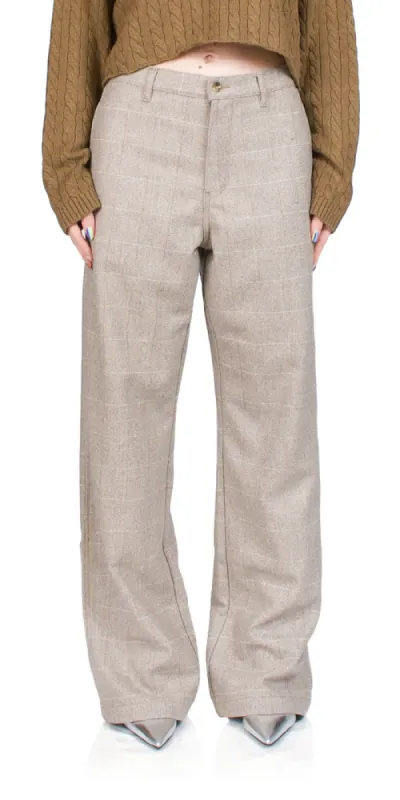 Wide Leg Herringbone Pant sold by Maison Rogue