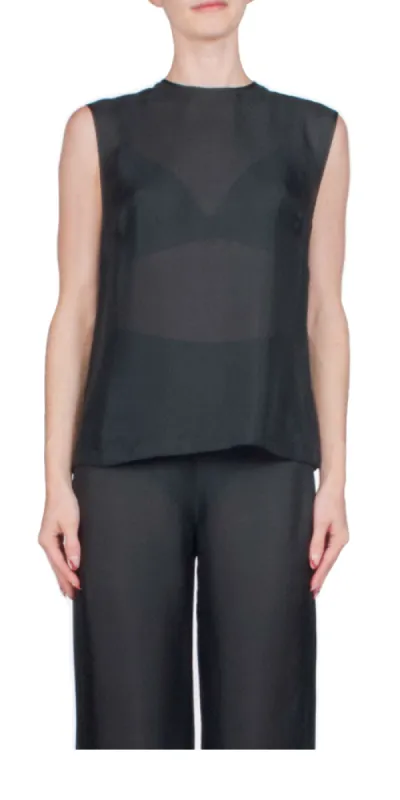 Sheer Silk Gauze Top sold by Maison Rogue