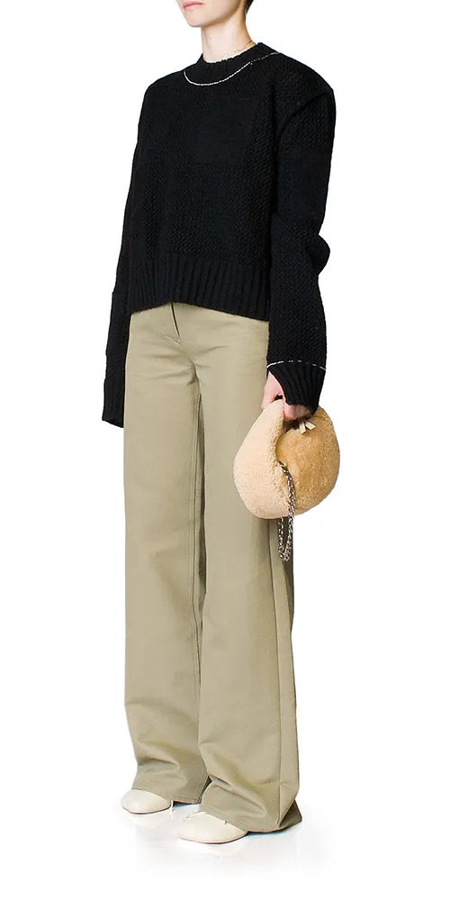 Wide Leg Khaki Pants sold by Maison Rogue product image thumbnail 2