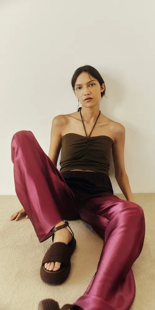 Ombré Printed Satin Pants sold by Maison Rogue product image thumbnail 2