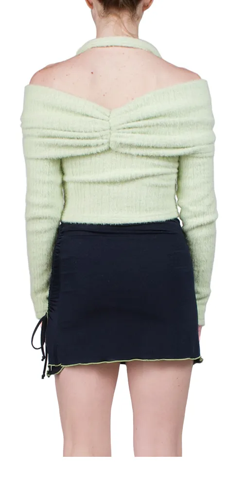 Ledi Off-The-Shoulder Ruched Knit Top sold by Maison Rogue product image thumbnail 3