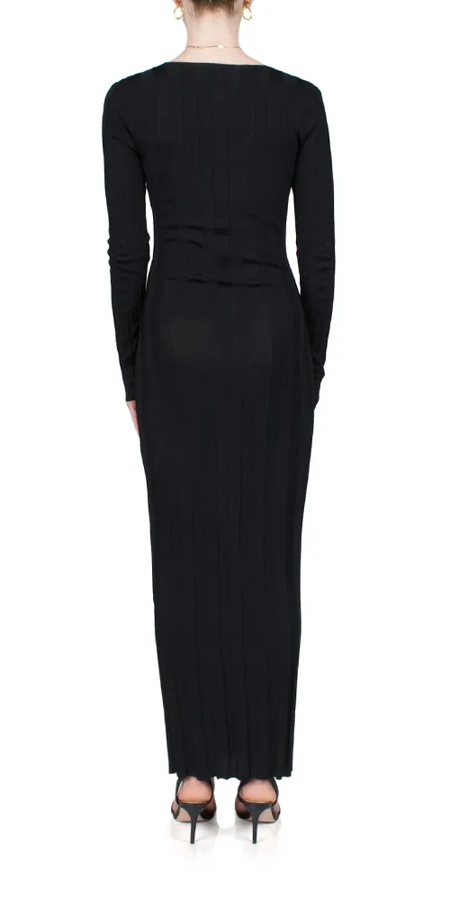 Liaison Knit Keyhole Maxi Dress sold by Maison Rogue product image thumbnail 3