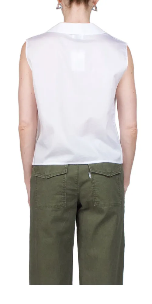 Yoko Collared Button Tank sold by Maison Rogue product image thumbnail 4