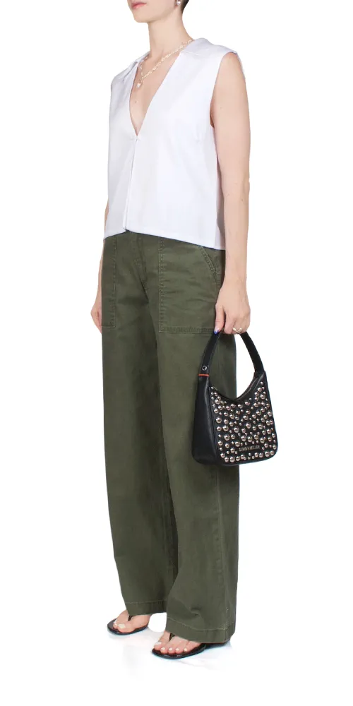 Yoko Collared Button Tank sold by Maison Rogue product image thumbnail 3