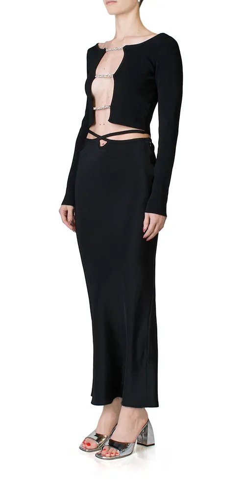 Loophole Tie Skirt Black sold by Maison Rogue product image thumbnail 3