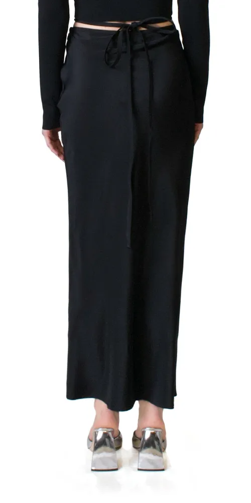 Loophole Tie Skirt Black sold by Maison Rogue product image thumbnail 4