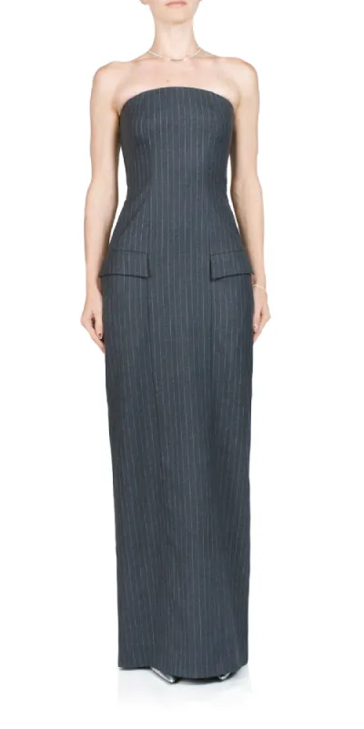 Pine Strapless Maxi Dress sold by Maison Rogue