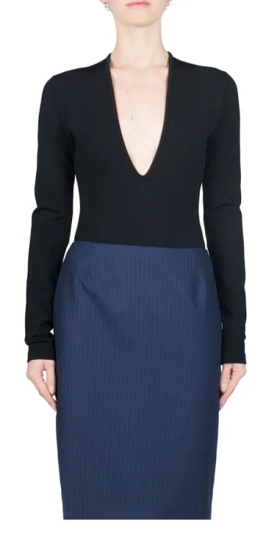 Zena Bodysuit Black sold by Maison Rogue