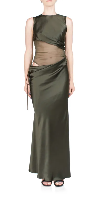 Verdant Falls Sheer Torso Dress sold by Maison Rogue