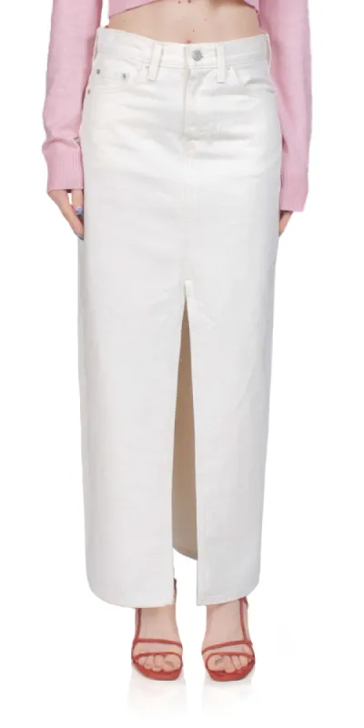 Ankle Column Skirt Snowing in LA sold by Maison Rogue