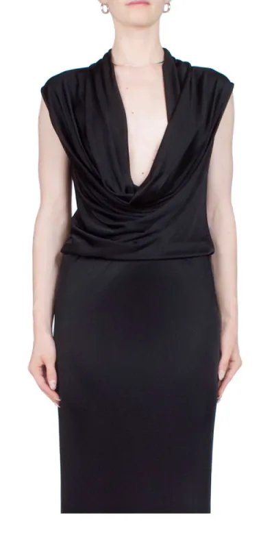 Sleeveless Cowl Neck Top sold by Maison Rogue