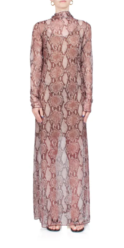 Zesty Mesh Dress Snake sold by Maison Rogue