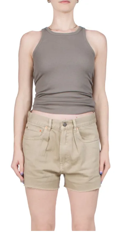 High Neck Fitted Tank Clay sold by Maison Rogue