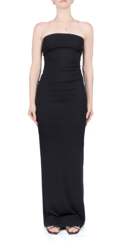 Tube Maxi Dress Black sold by Maison Rogue