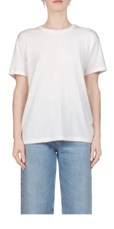 Short Sleeve Boyfriend T-Shirt Ivory sold by Maison Rogue