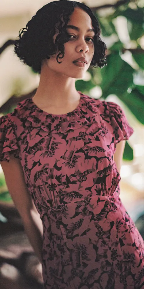 Lili Satin Maxi Dress Petunia sold by Maison Rogue product image thumbnail 3