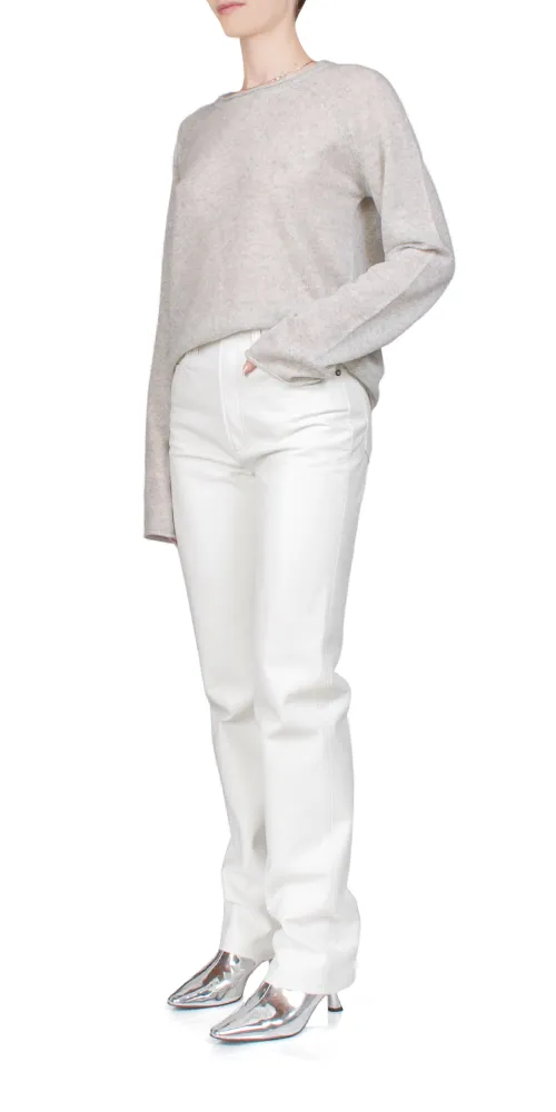 Yoke Cashmere Crew Heather Grey sold by Maison Rogue product image thumbnail 2