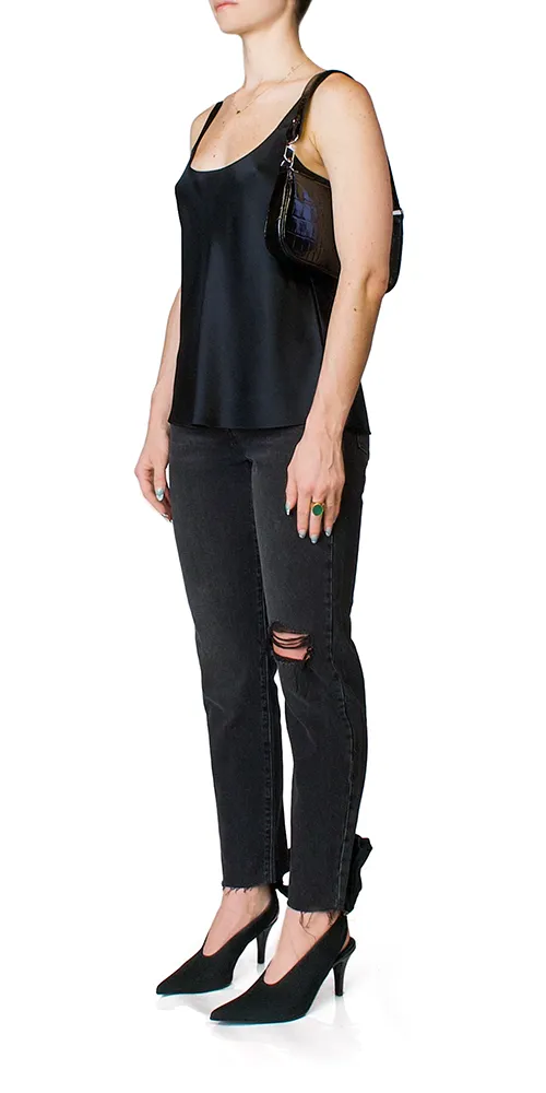 Silk Scoop Neck Cami sold by Maison Rogue product image thumbnail 2