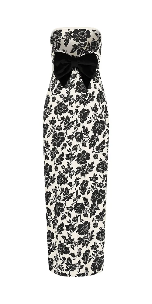 Romeo Strapless Dress Noir Bloom sold by Maison Rogue product image thumbnail 2