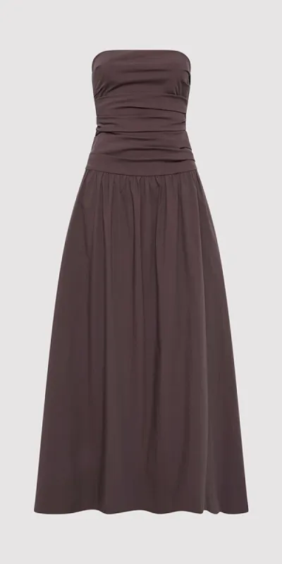 Gathered Strapless Tie Back Dress sold by Maison Rogue