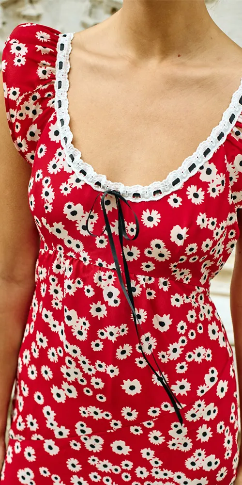 Violette Midi Dress Peony sold by Maison Rogue product image thumbnail 4