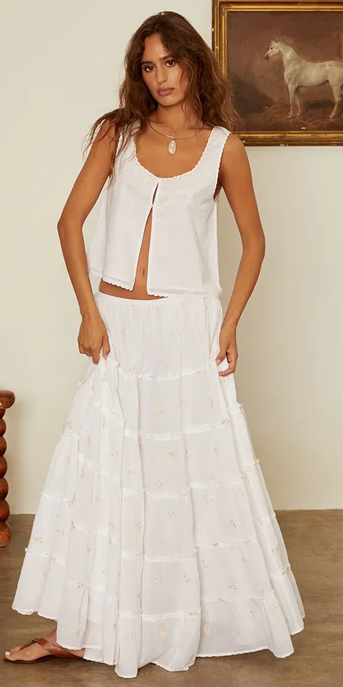 Francie Embroidered Top White sold by Maison Rogue product image thumbnail 3