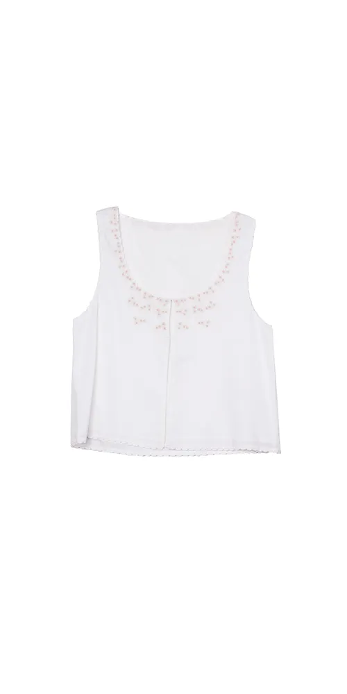Francie Embroidered Top White sold by Maison Rogue
