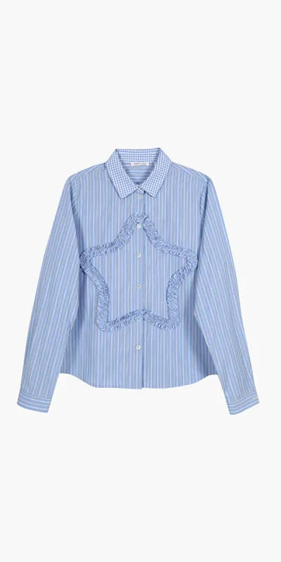Sirius Shirt Light Blue Stripe sold by Maison Rogue