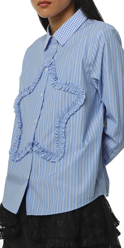 Sirius Shirt Light Blue Stripe sold by Maison Rogue product image thumbnail 2