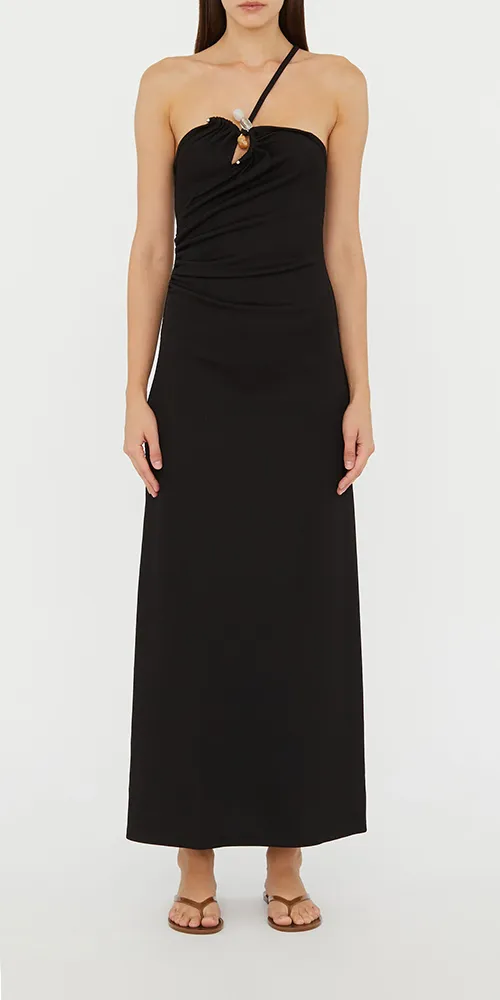 Concave Stone Cami Dress Black sold by Maison Rogue