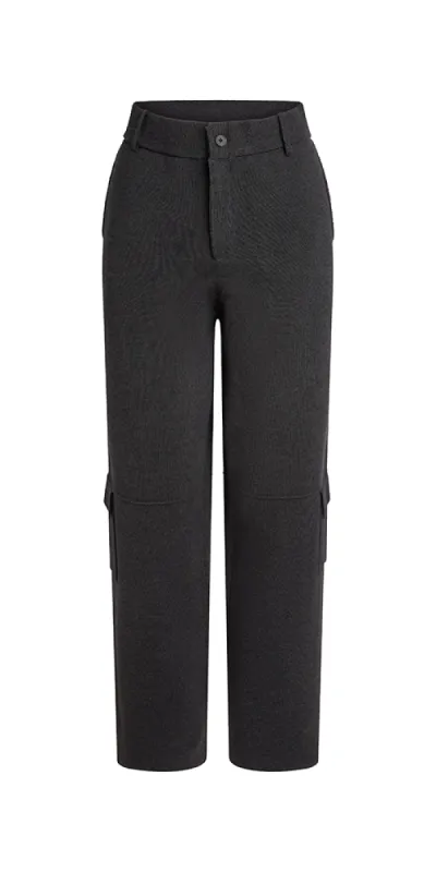 Knit Cargo Pants Charcoal sold by Maison Rogue