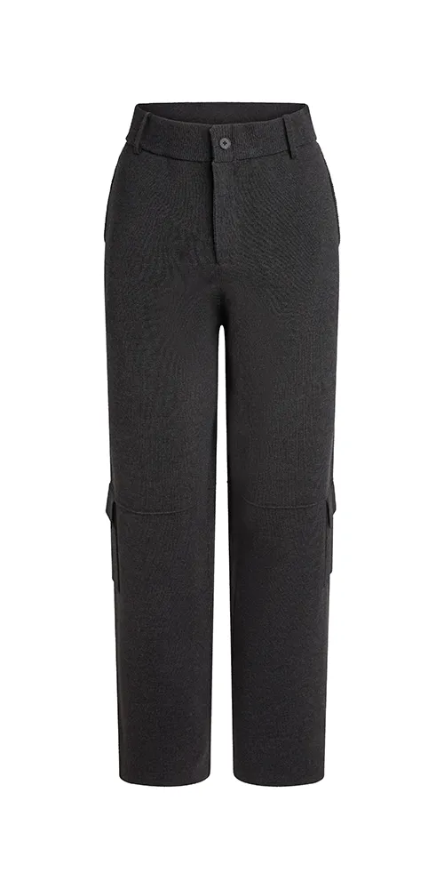 Knit Cargo Pants Charcoal sold by Maison Rogue