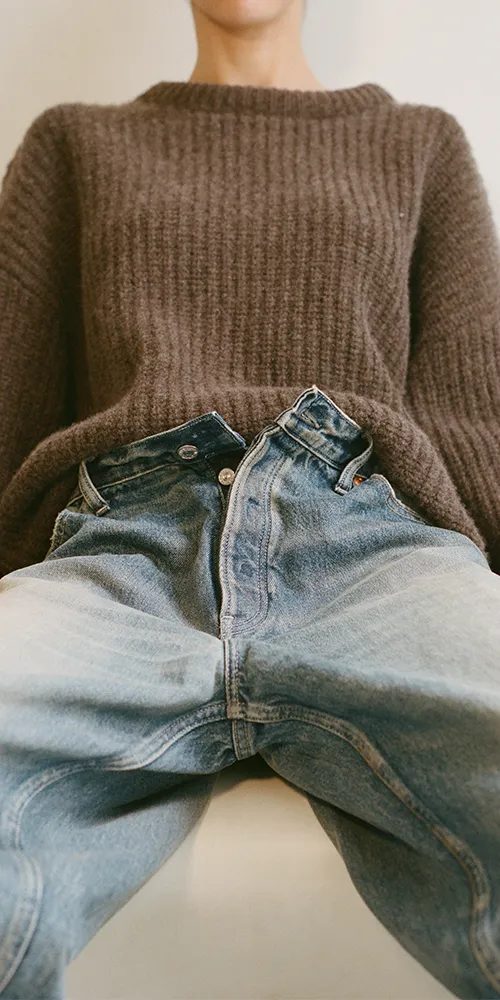 Crewneck Sweater Taupe sold by Maison Rogue product image thumbnail 2