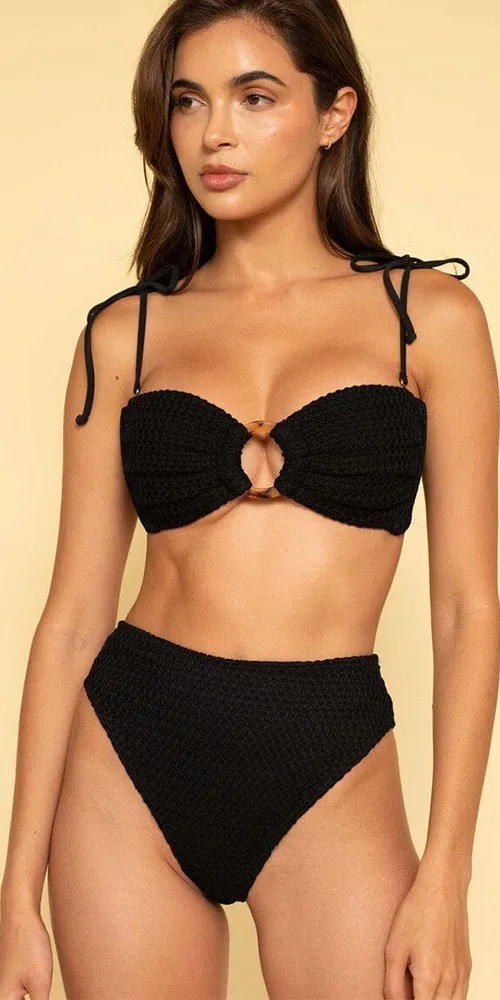Paula Bikini Bottom Black Crochet sold by Maison Rogue product image thumbnail 2