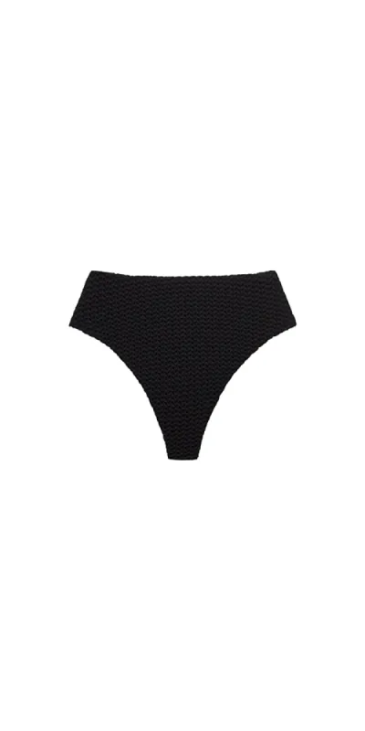 Paula Bikini Bottom Black Crochet made by Montce