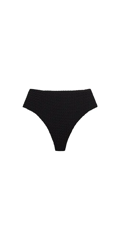 Paula Bikini Bottom Black Crochet sold by Maison Rogue