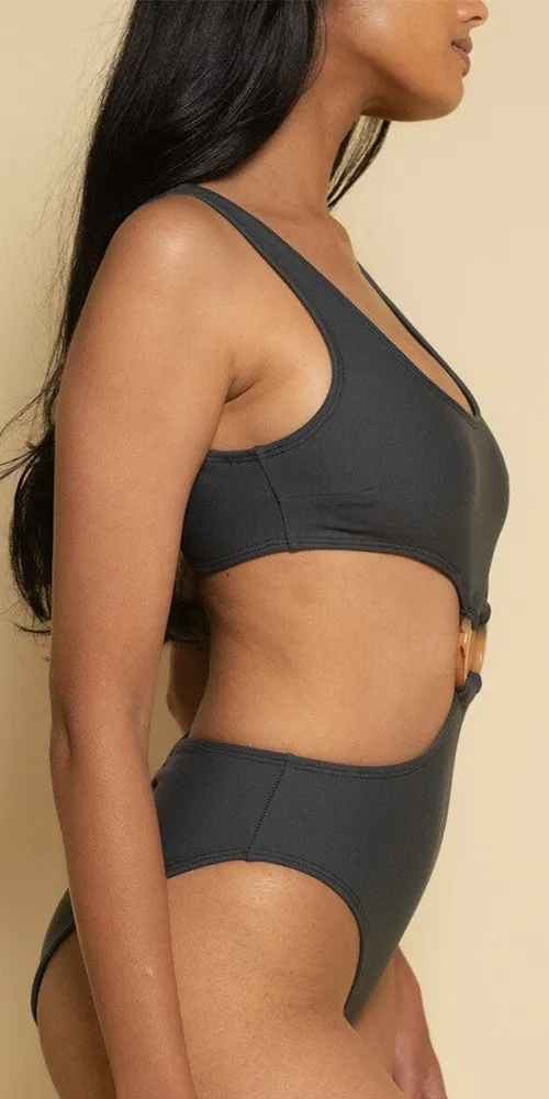 Ky One-Piece Charcoal sold by Maison Rogue product image thumbnail 3