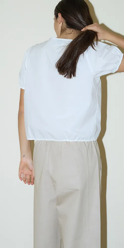 Double Frill Top White sold by Maison Rogue product image thumbnail 3