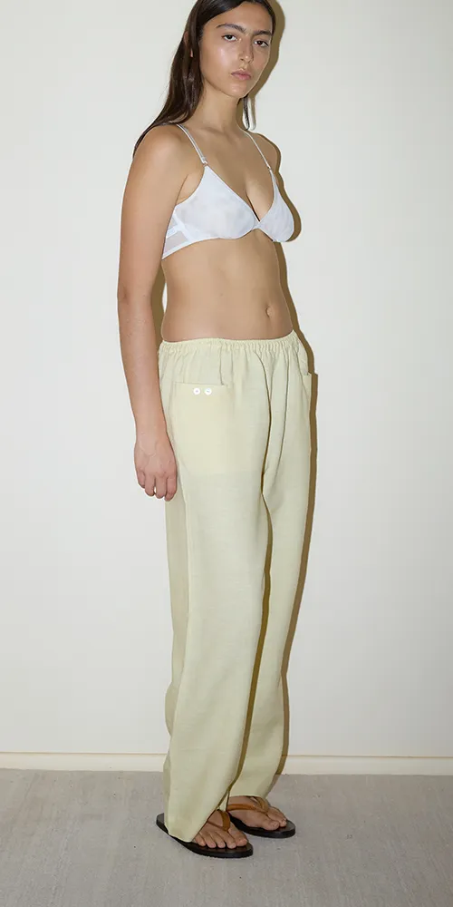 Linen Square Pocket Pant Butter Yellow sold by Maison Rogue product image thumbnail 3