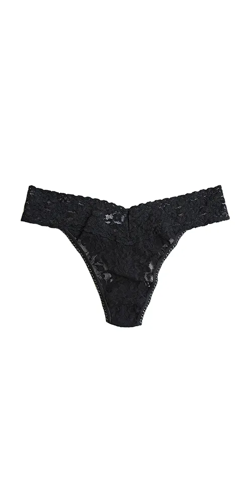 Signature Lace® Original Rise Thong Black sold by Maison Rogue