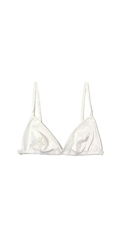 Satin Sleep Fashion Bralette Light Ivory sold by Maison Rogue
